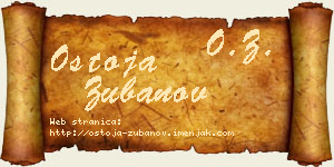Ostoja Zubanov vizit kartica